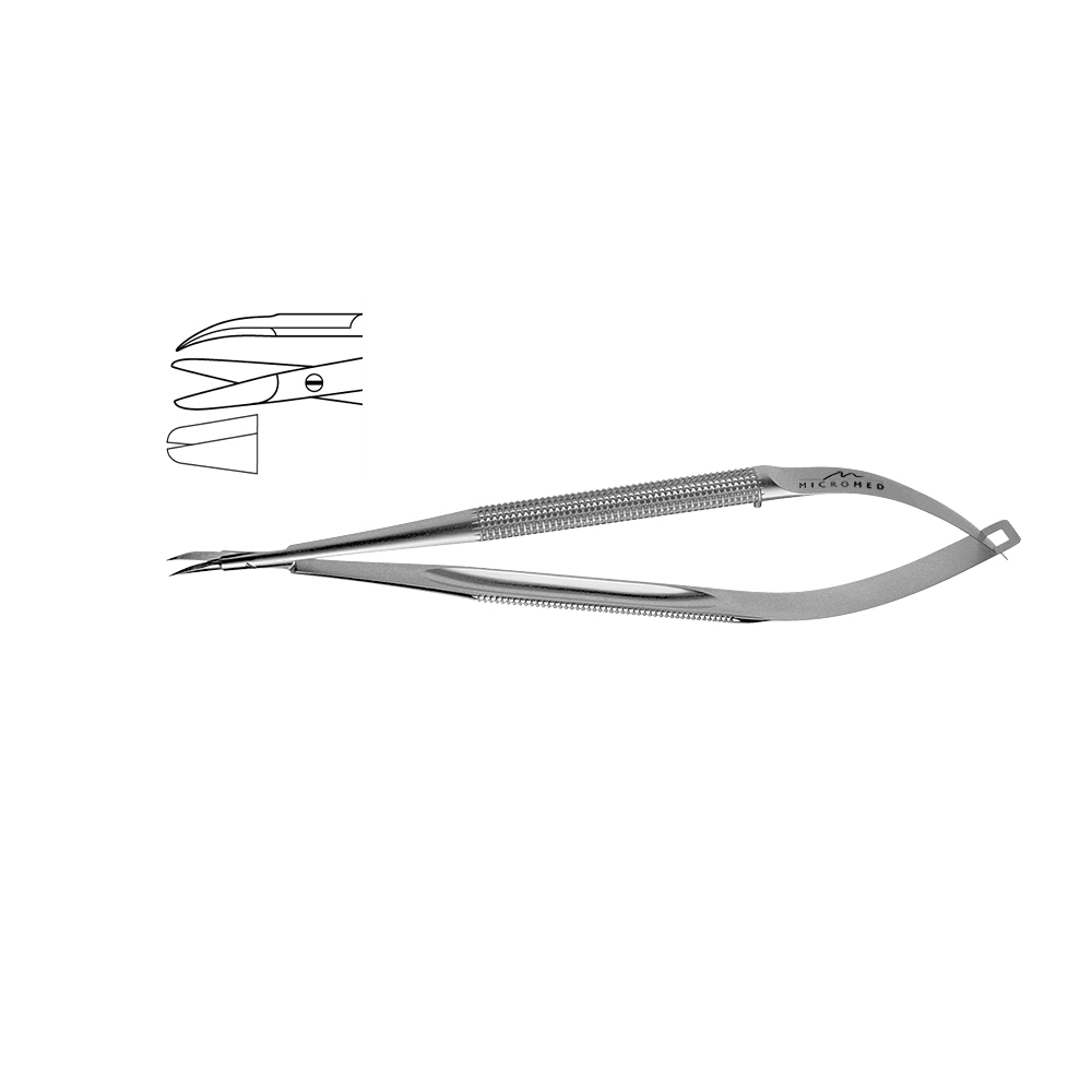 Dissecting curved, length 150 mm scissors blade 10 mm,Round Handle Ø 8 mm 