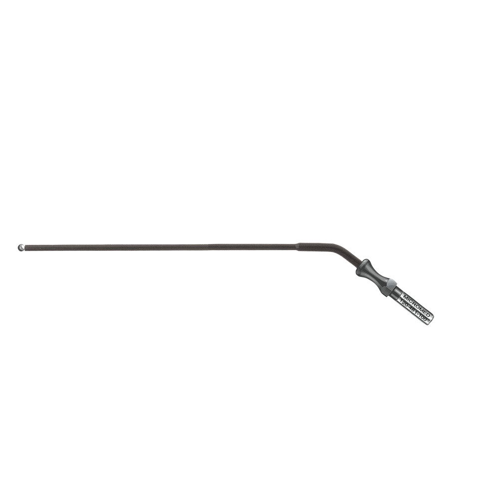 Ball electrode, 45° angled Length 100 mm, Ø 2 mm 