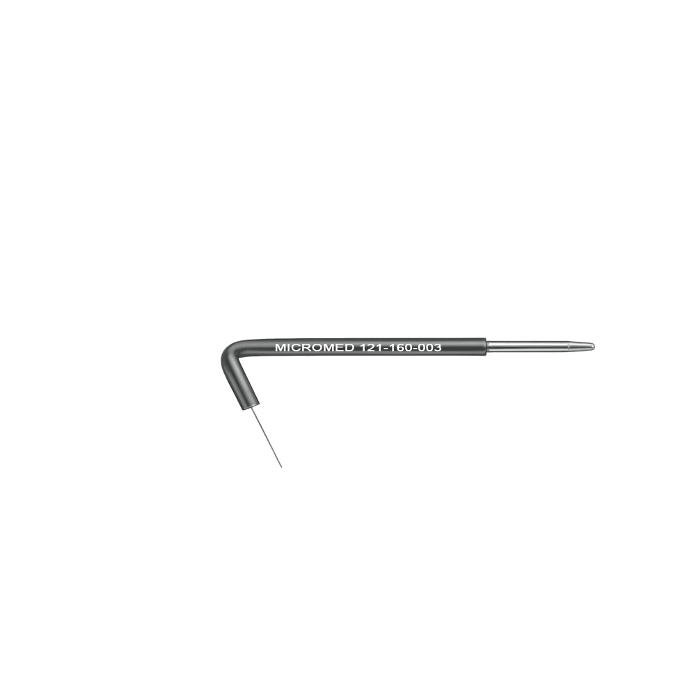 Needle electrode, 120° angled, Ø 0,2 mm, figure 3 