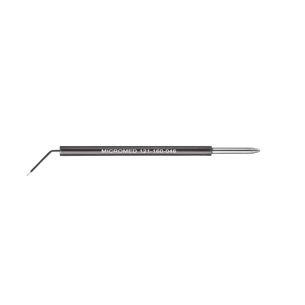 Needle electrode isolated, figure 46 needle 45° angled, Ø 0,3 mm 