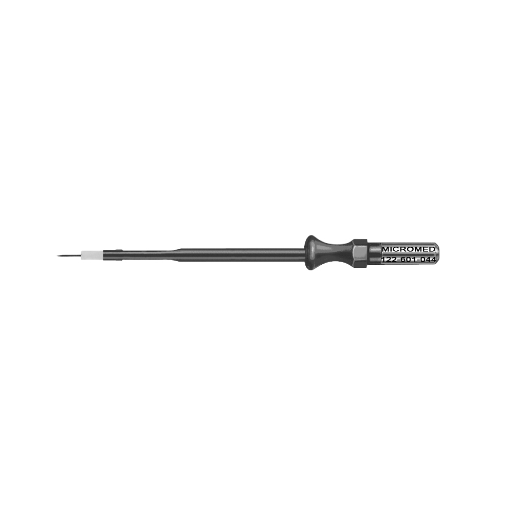 Tungsten needle electrode, with ceramic, 0.5 x 5 mm, length 45 mm 