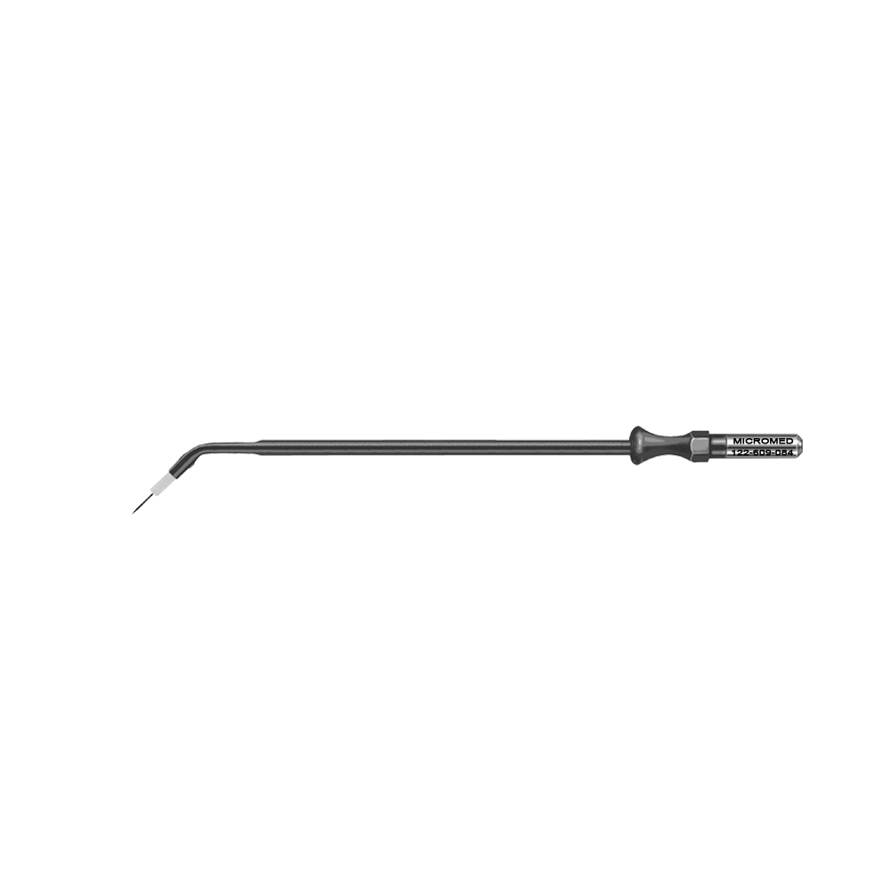 Tungsten needle electrode, with ceramic, 0.5 x 5 mm, angular, length 80 mm 