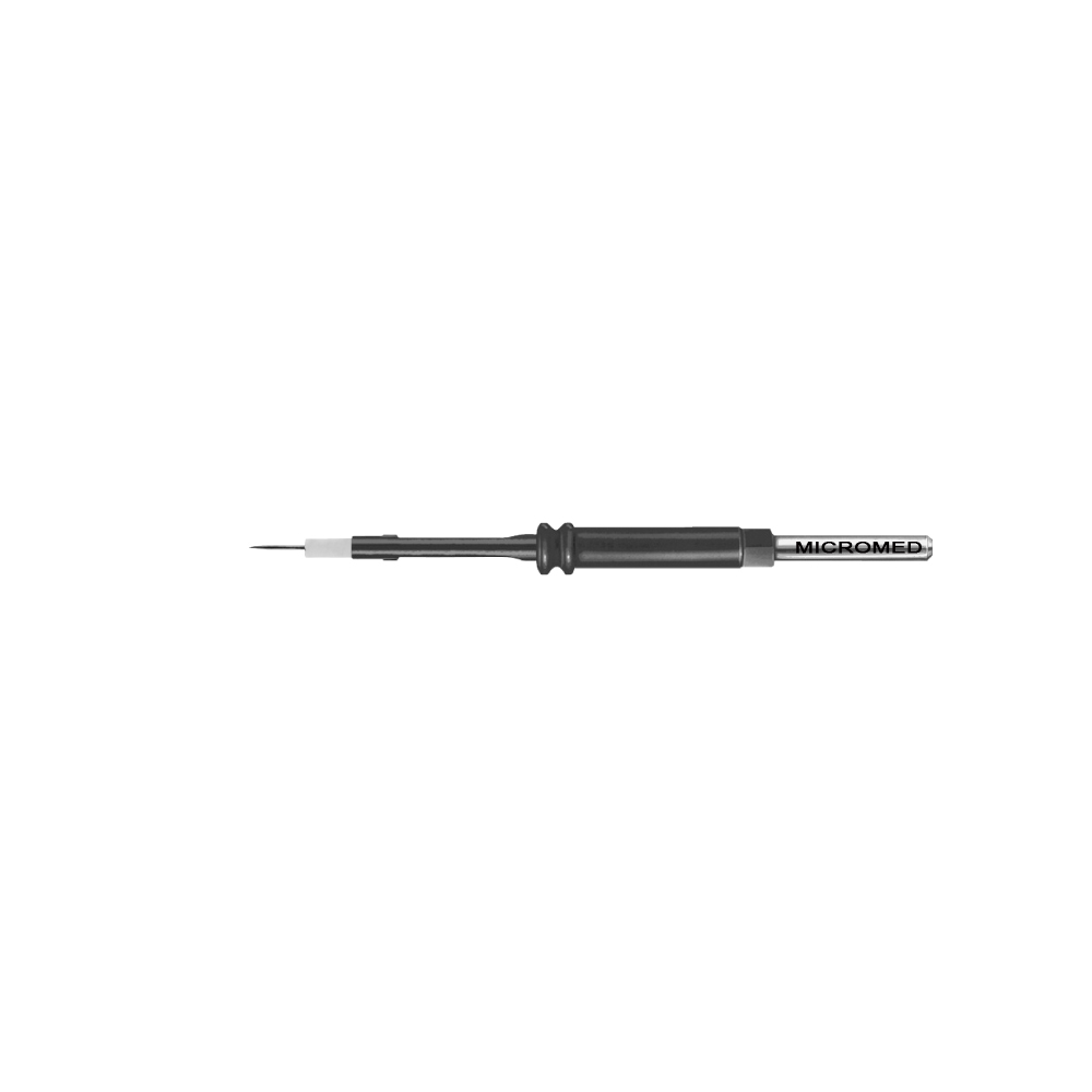 Tungsten needle electrode, with ceramic, 0.5 x 5 mm, length 20 mm 