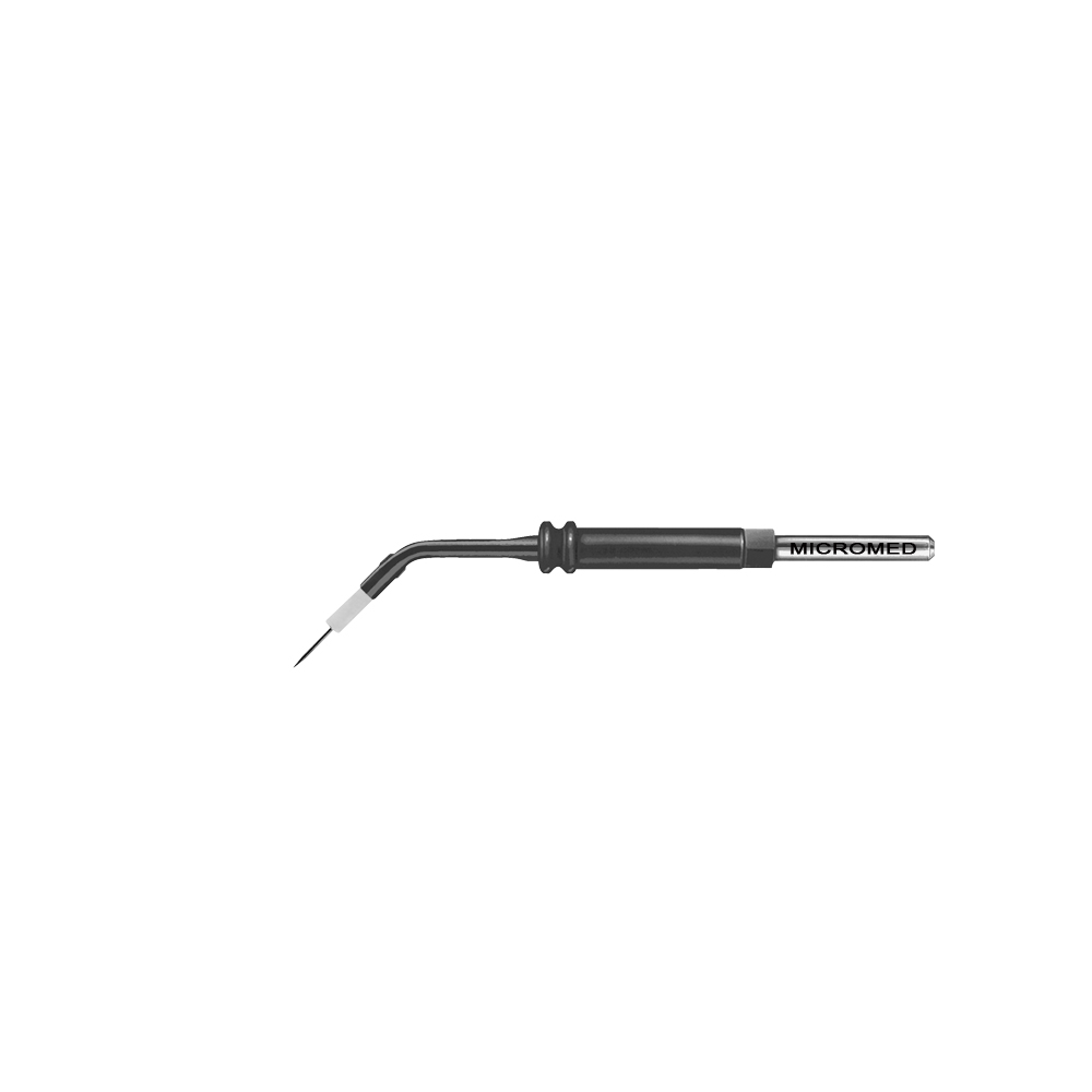 Tungsten needle electrode, with ceramic, 0.5 x 5 mm, angular, length 20 mm 