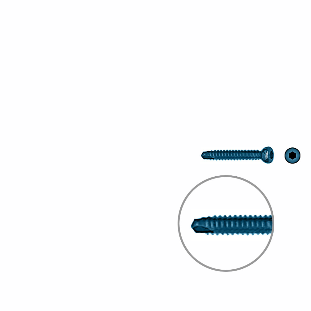 Interlocking screw ø 5,0 x 27,5mm TI 