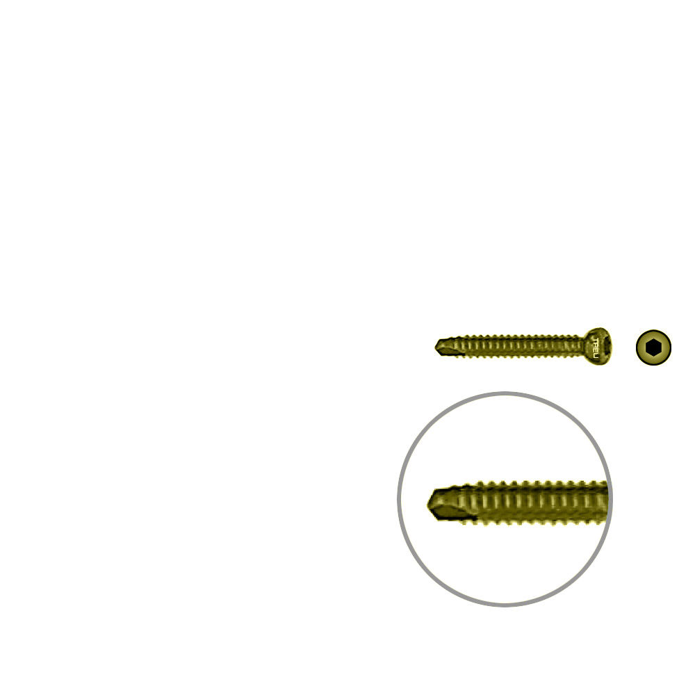 Titan V-Schraube Ø 5,0 x 30mm Farbe Gold 