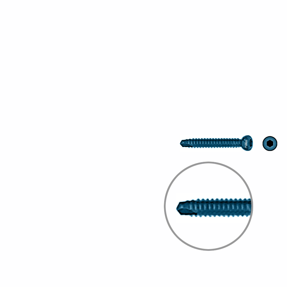 Interlocking screw titanium ø 5,0 x 30mm 