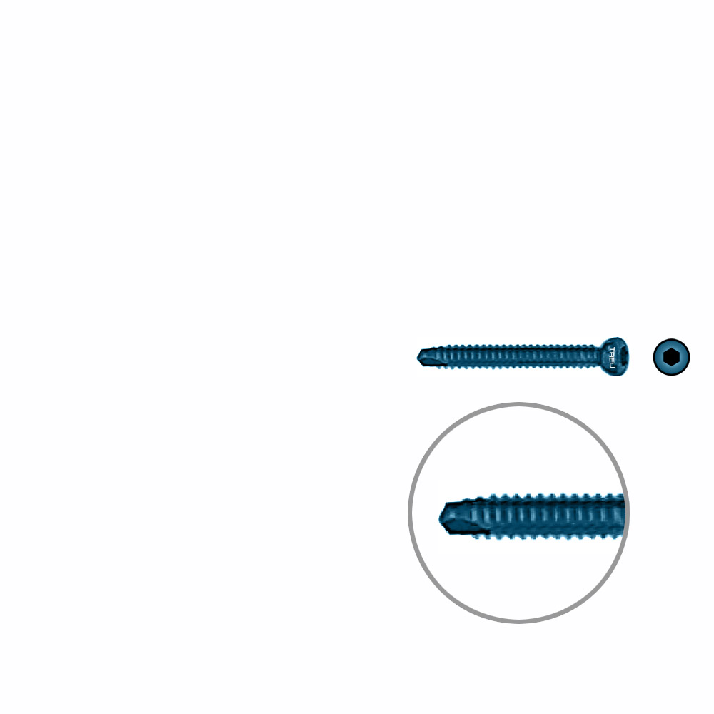 Interlocking screw titanium ø 5,0 x35mm 