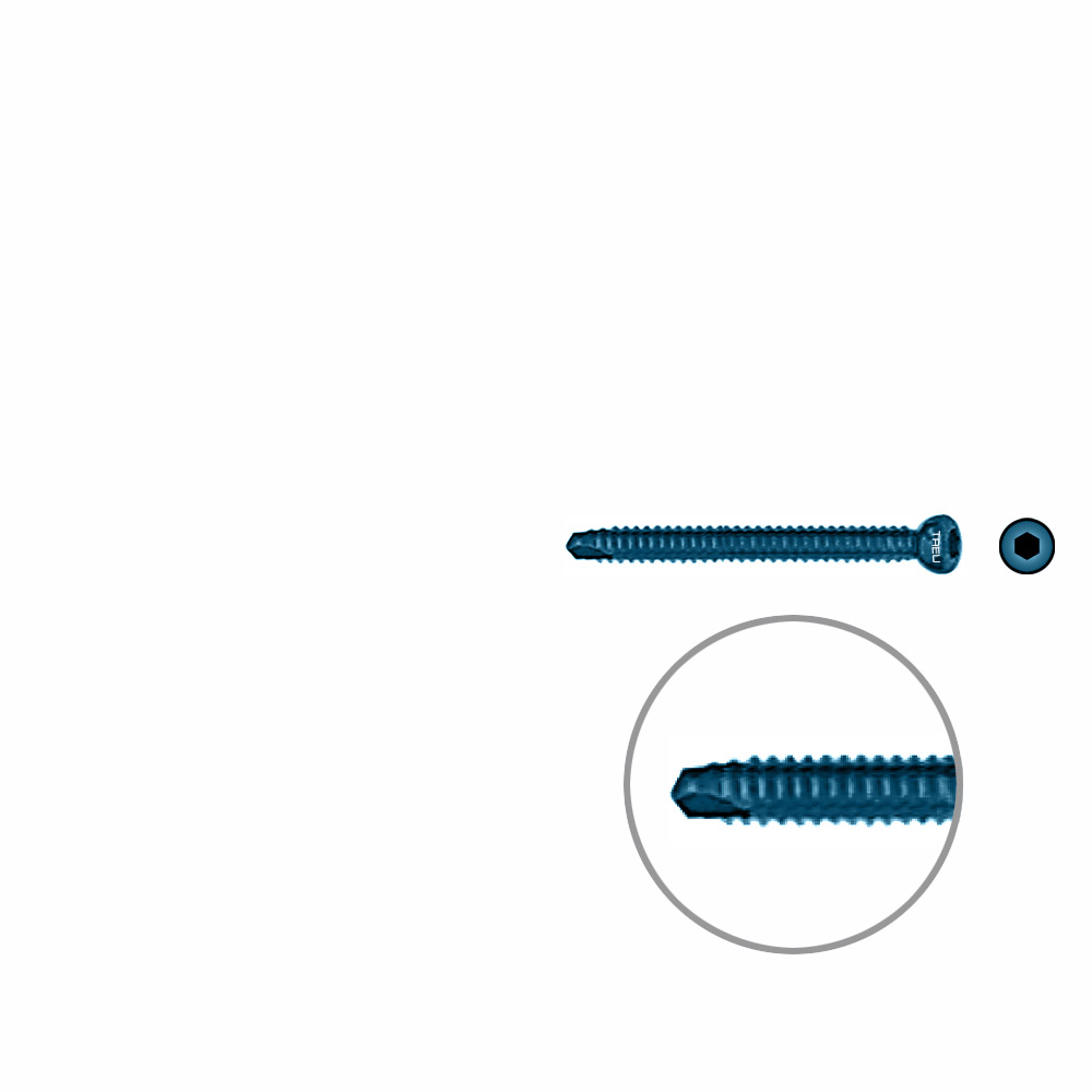 Interlocking screw ø 5,0 x 42,5mm TI 