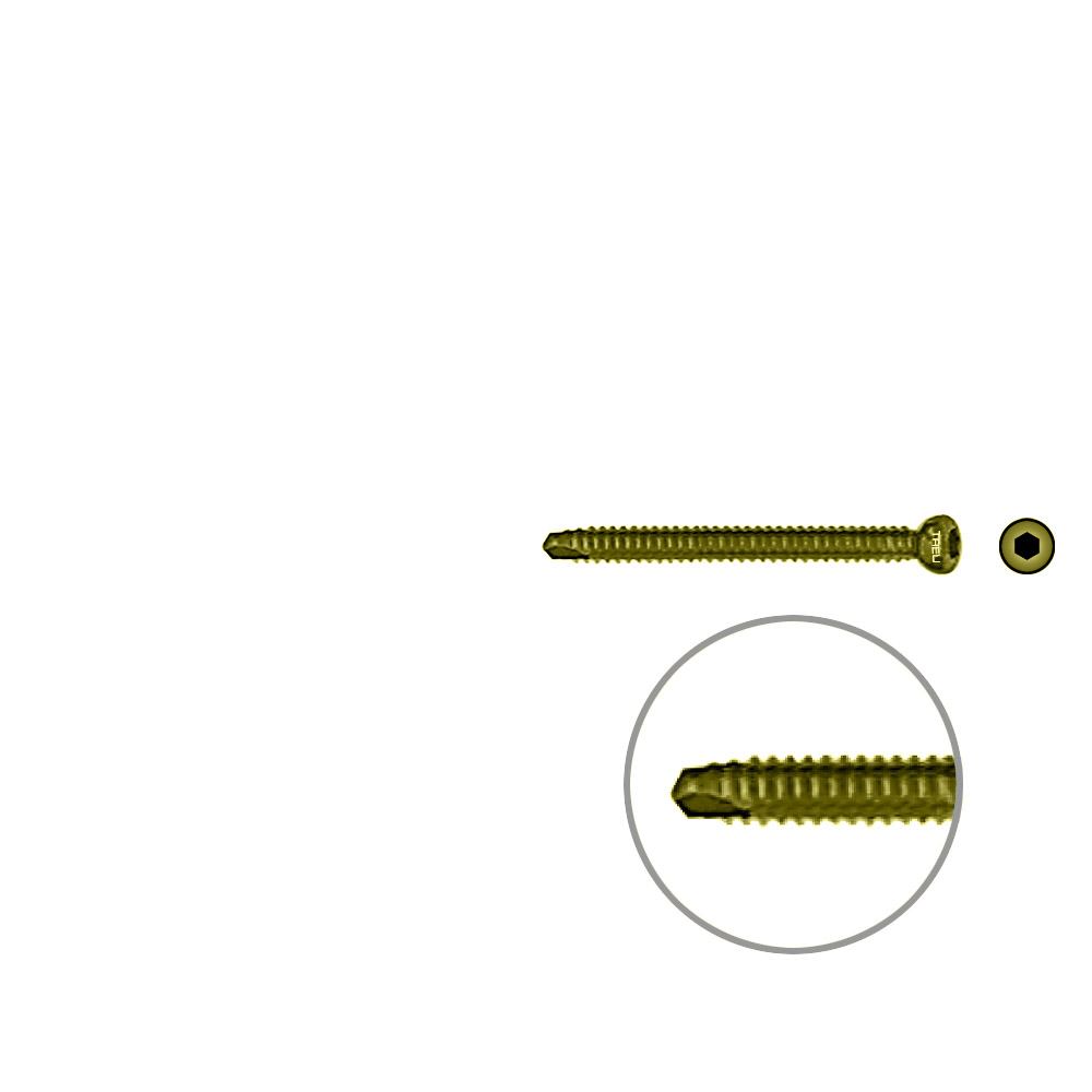 Titan V-Schraube Ø 5,0 x 45mm Farbe Gold 