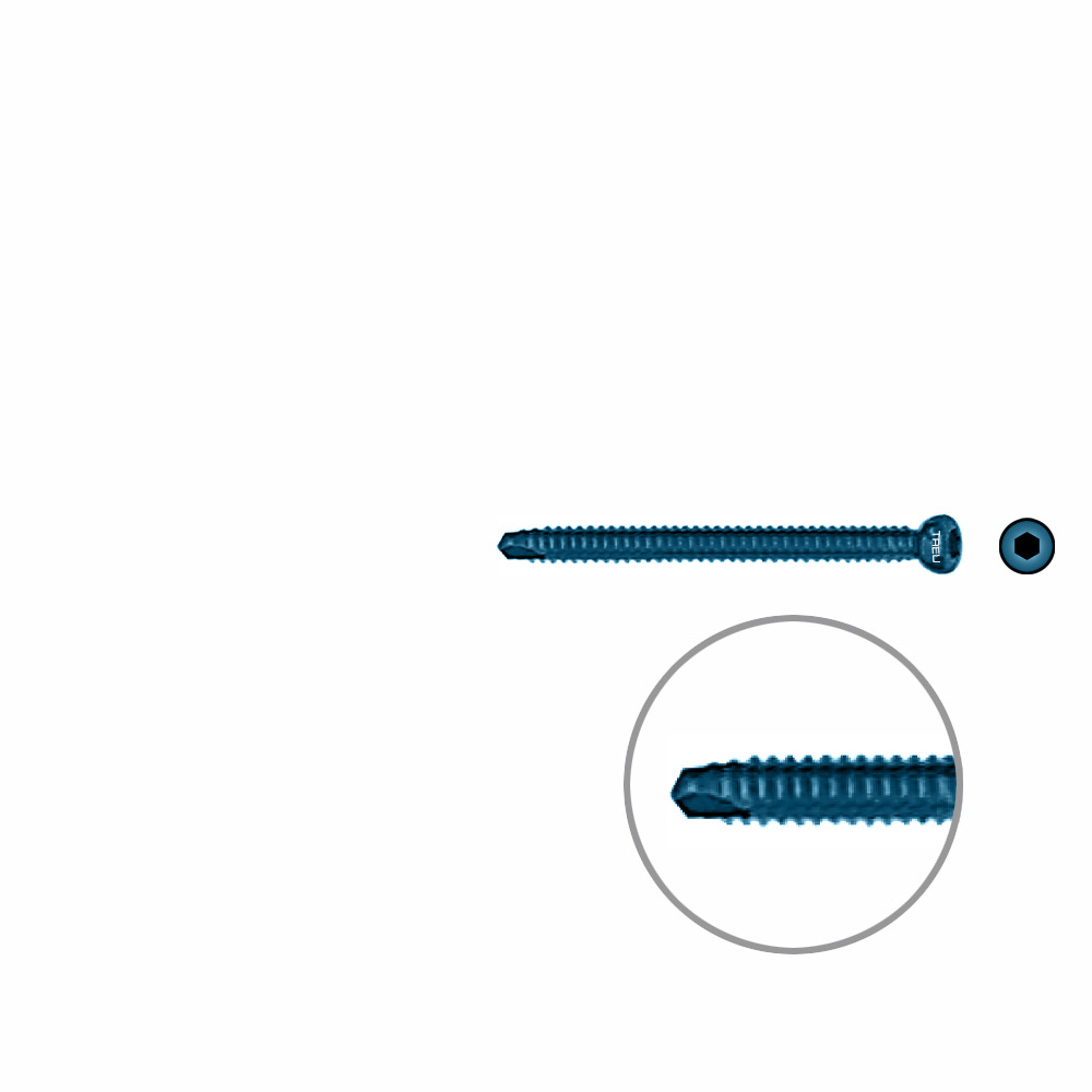 Interlocking screw titanium ø 5,0 x 50mm 