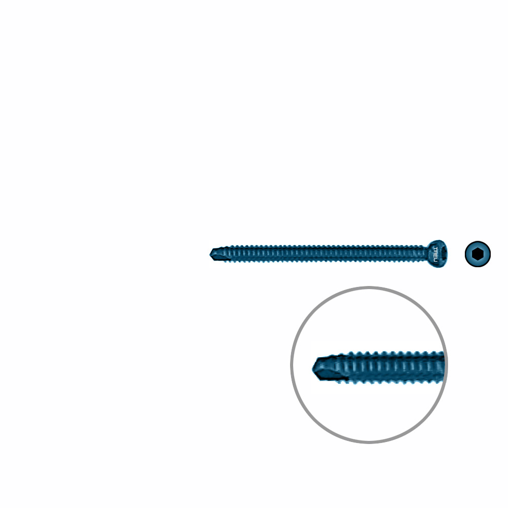 Interlocking screw titanium ø 5,0x55mm 