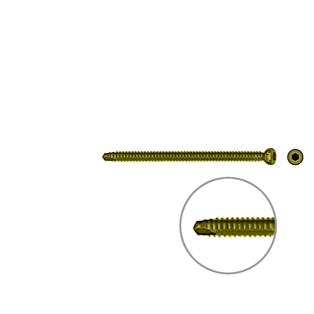 Titan V-Schraube Ø 5,0 x 65mm Farbe Gold 