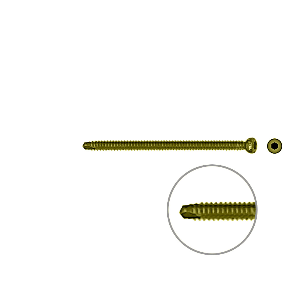 Titan V-Schraube Ø 5,0 x 70mm Farbe Gold 