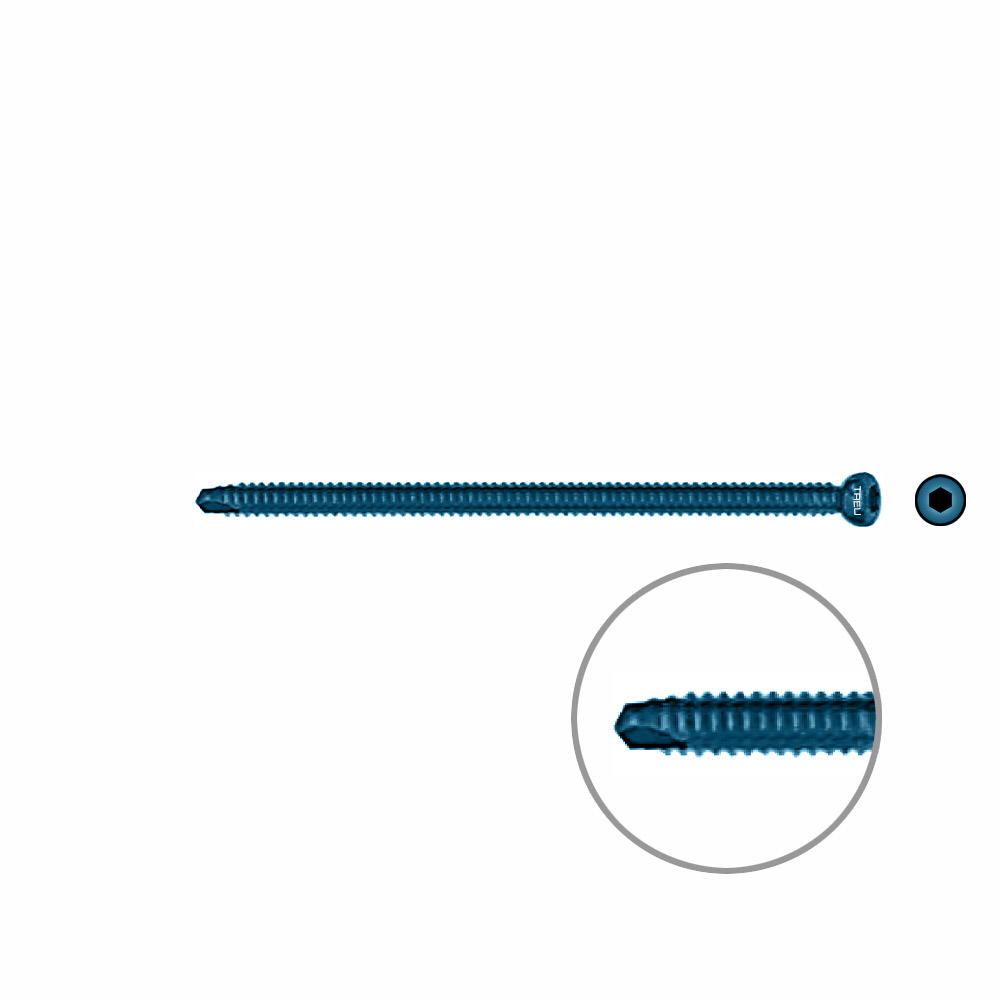 Interlocking screw titanium Ø 5,0 x 80mm 