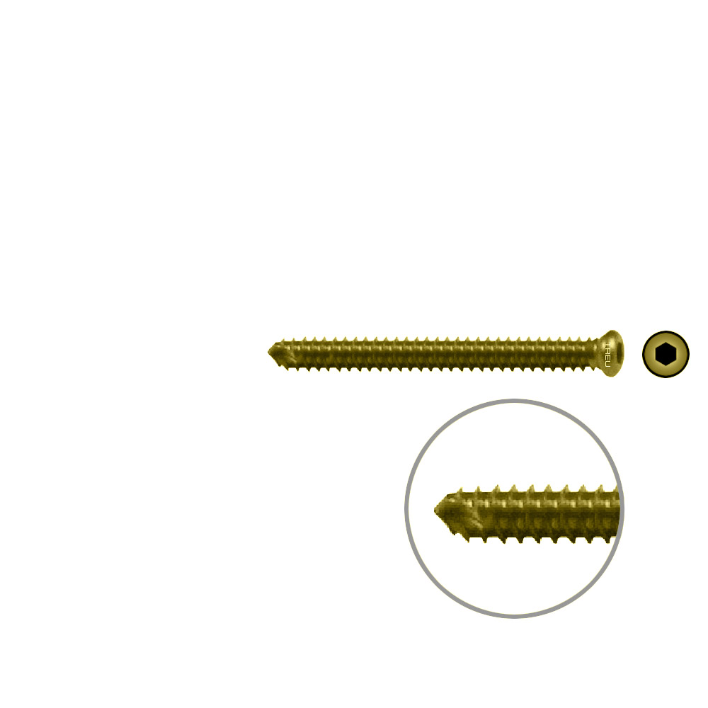 FIDES Humer.Lock. Screw 35mm x dia 3,5mm TI 