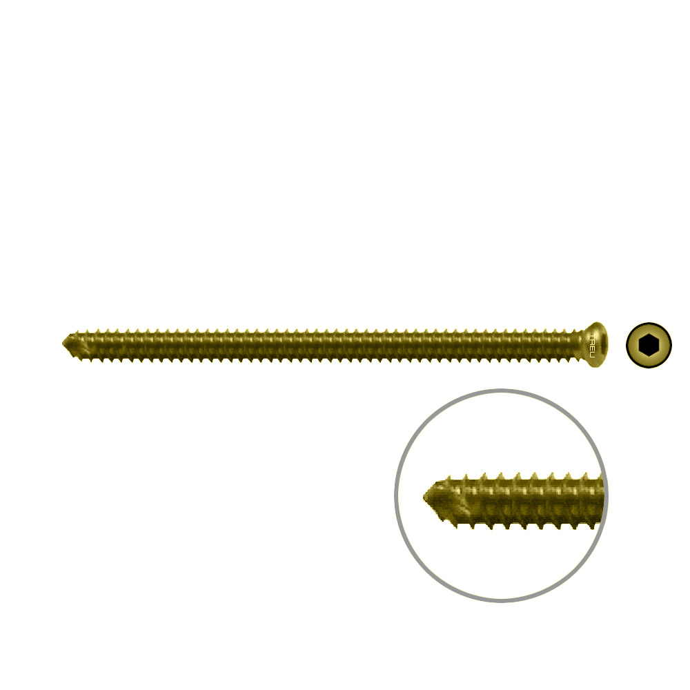 FIDES Humer.Lock. Screw 55mm x dia 3,5mm TI 