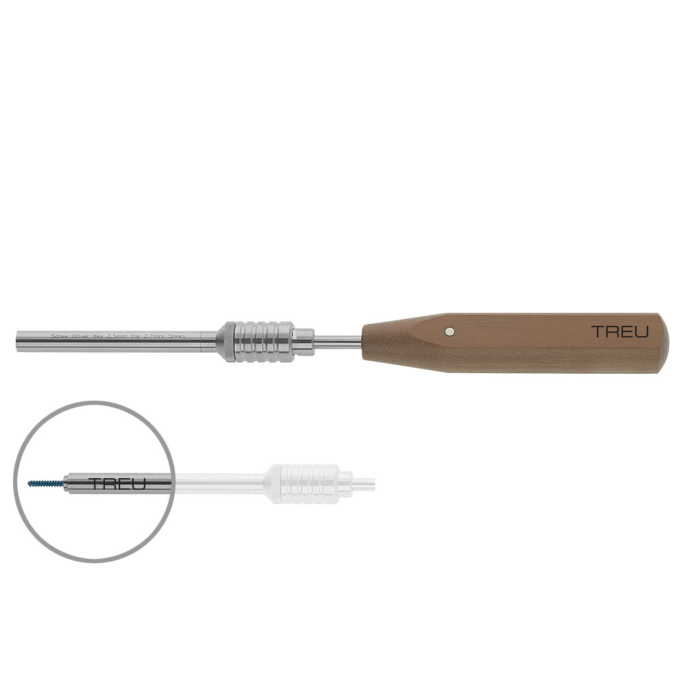 Screw Driver Hexagonal 2,5mm with Selfholding Sleeve for Ulna/Radius Nail 