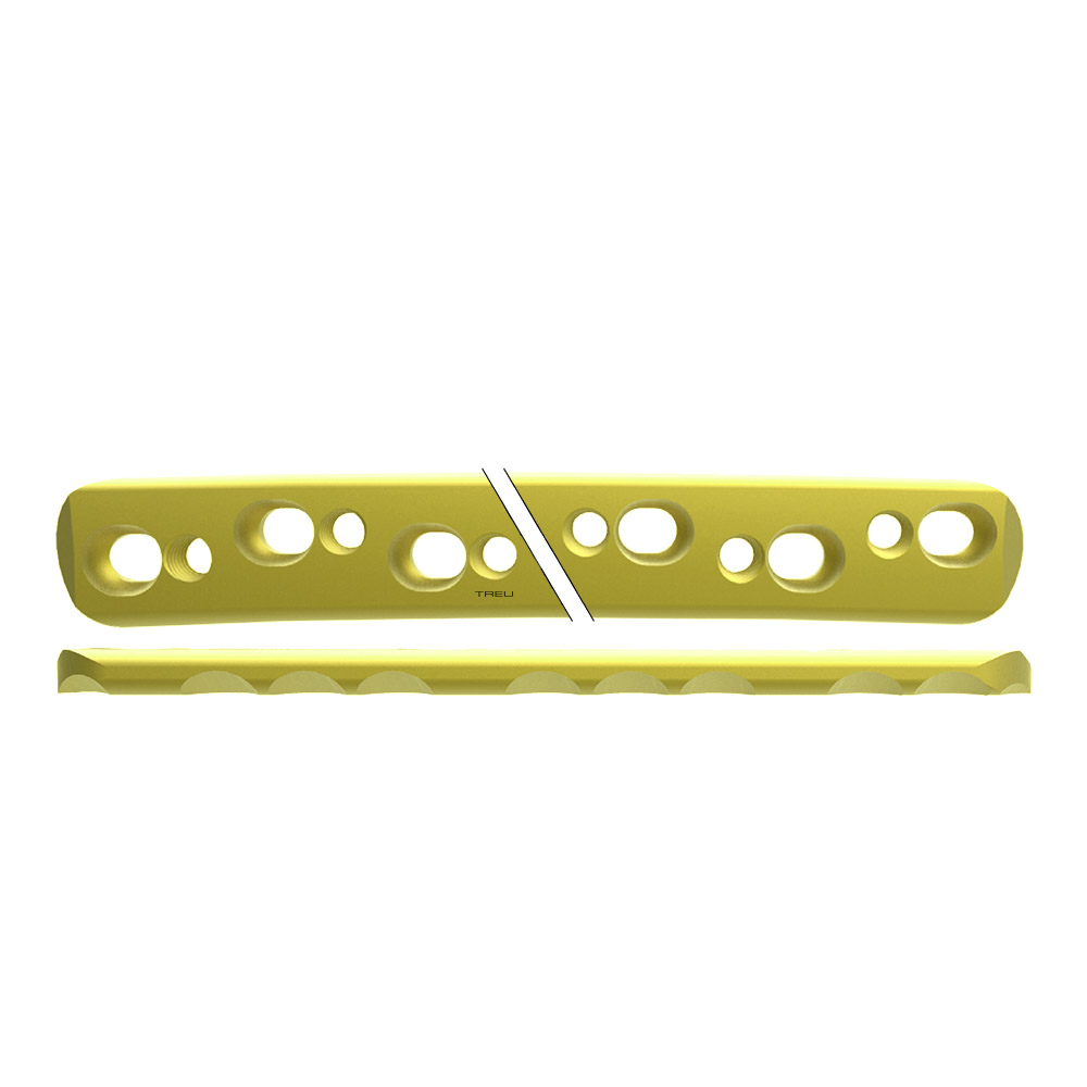 TS 4.5-5.0 LOCKIT Plate, broad, 14 holes 265mm, Titanium, curved 