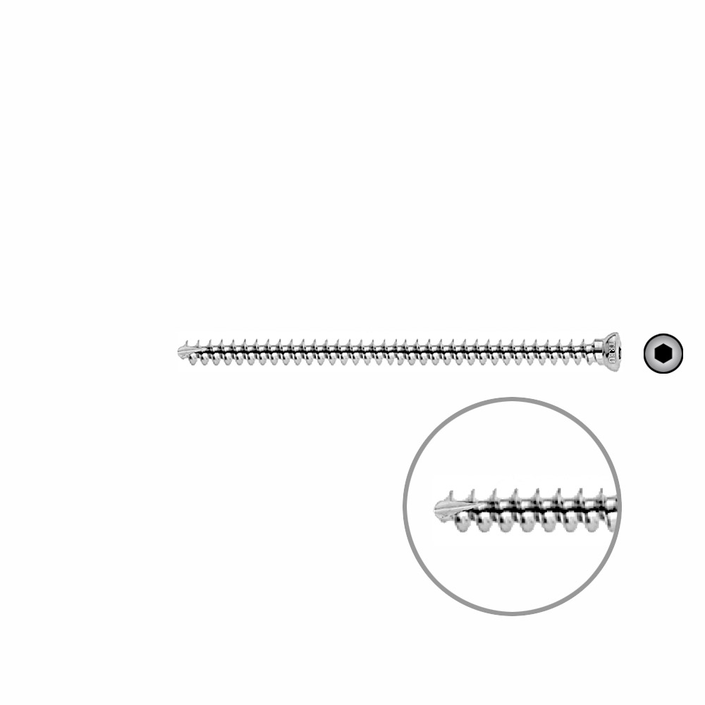 Spongiosaschraube 3,5 x 65mm selbstschneidend 