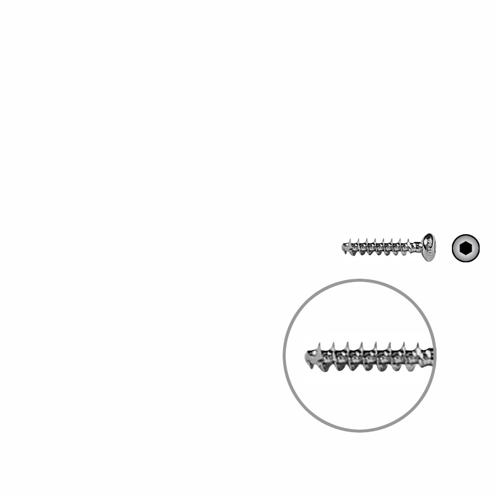 Cancellous Screw 4mm half thr. 20mm selfcutting 