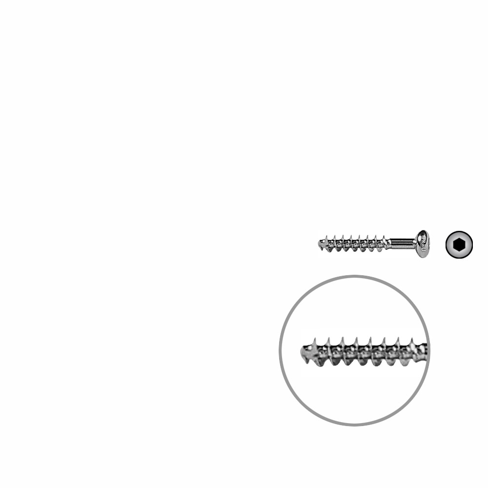 Cancellous Screw 4mm half thr. 24mm selfcutting 