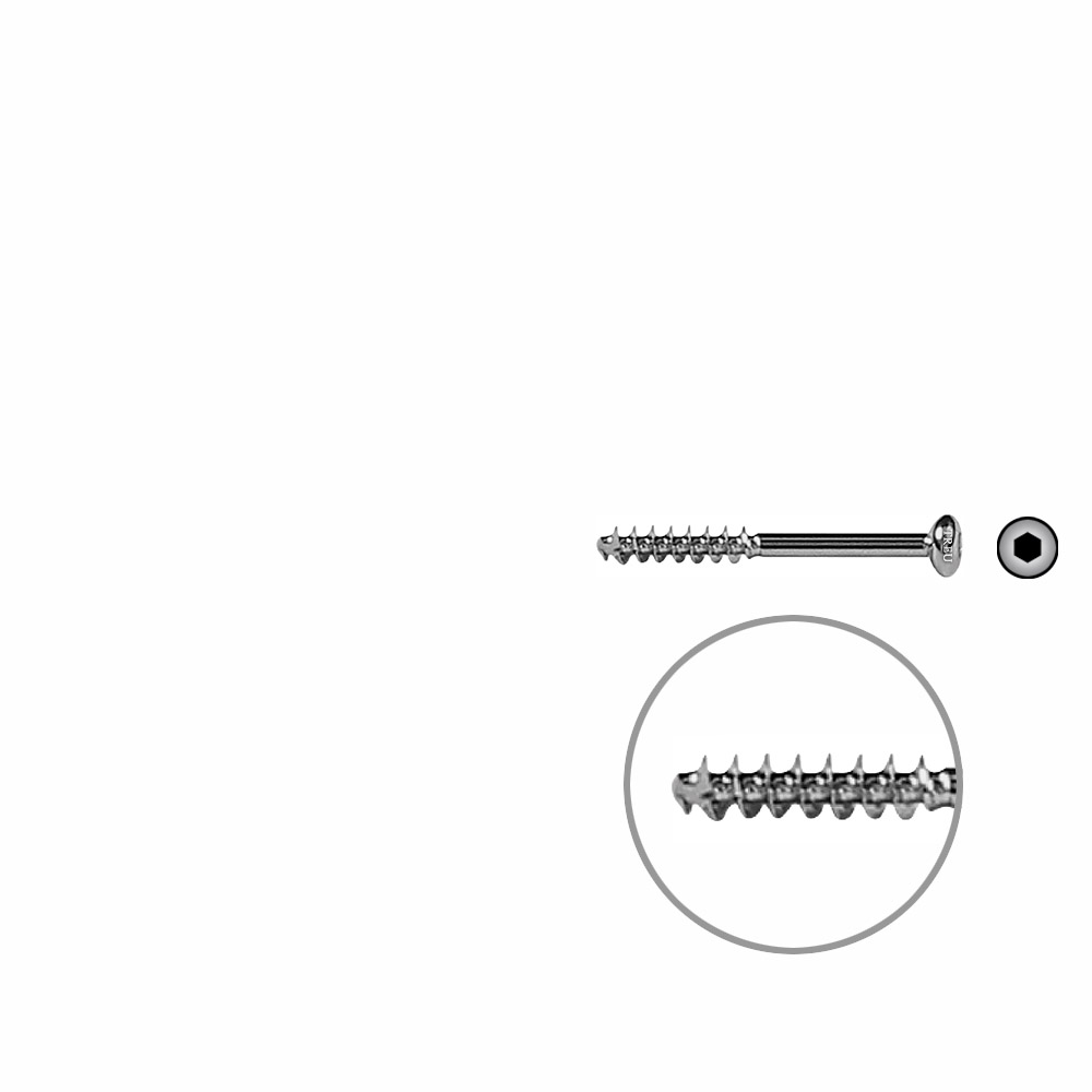 Cancellous Screw 4mm half thr. 35mm selfcutting 