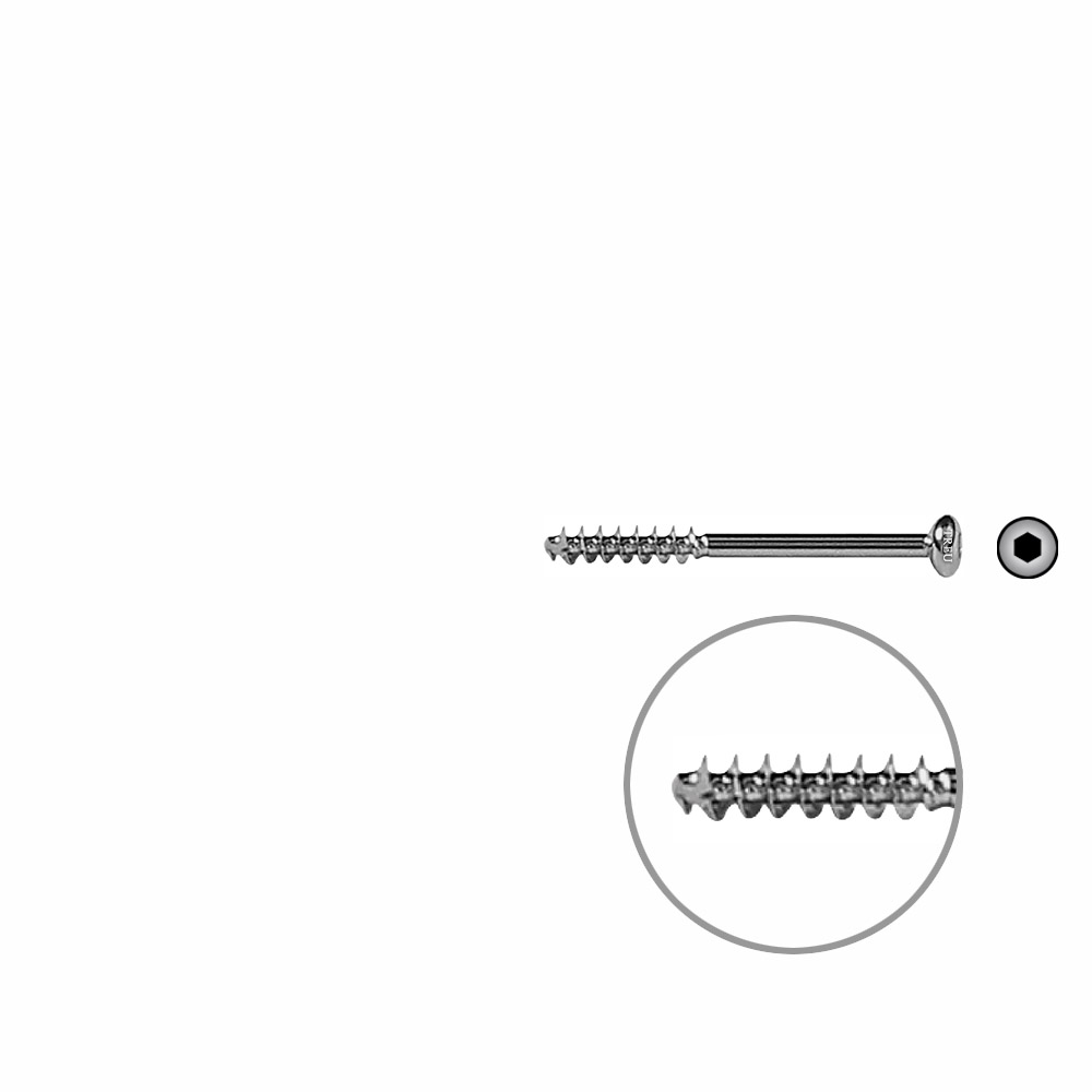 Cancellous Screw 4mm half thr. 40mm selfcutting 