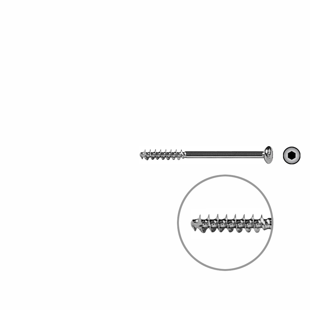 Cancellous Screw 4mm half thr. 45mm selfcutting 