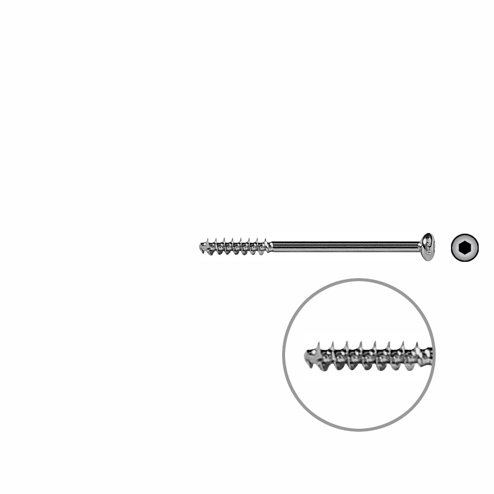 Cancellous Screw 4mm half thr. 50mm selfcutting 