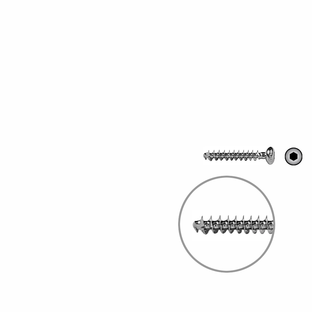 Cancellous Screw 4mm full thr. 24mm selfcutting 