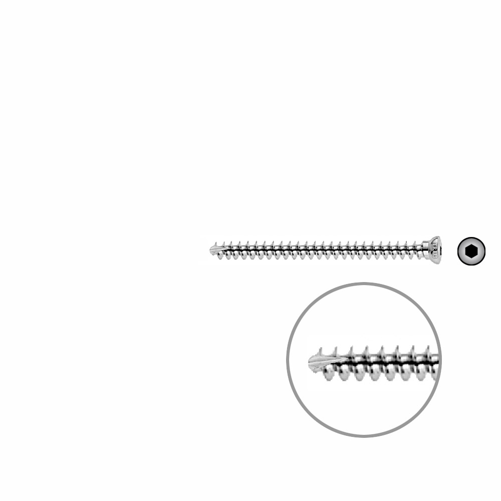 Cancellous bone screw 4mm VG 48mm 