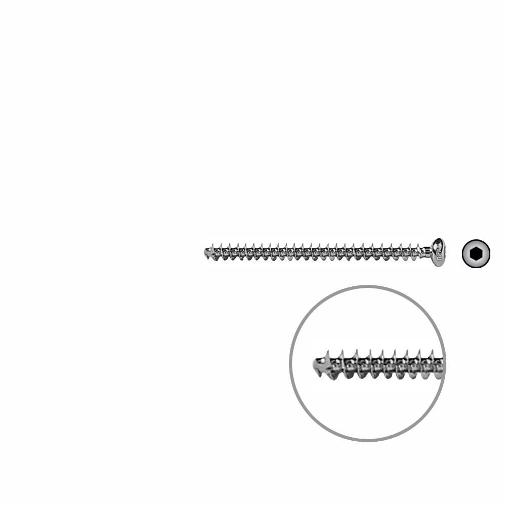 Cancellous bone screw 4mm VG 52mm 