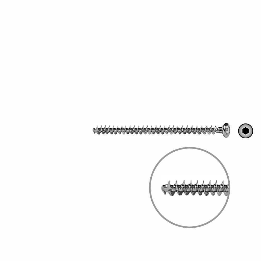 Cancellous Screw 4mm full thr. 55mm selfcutting 