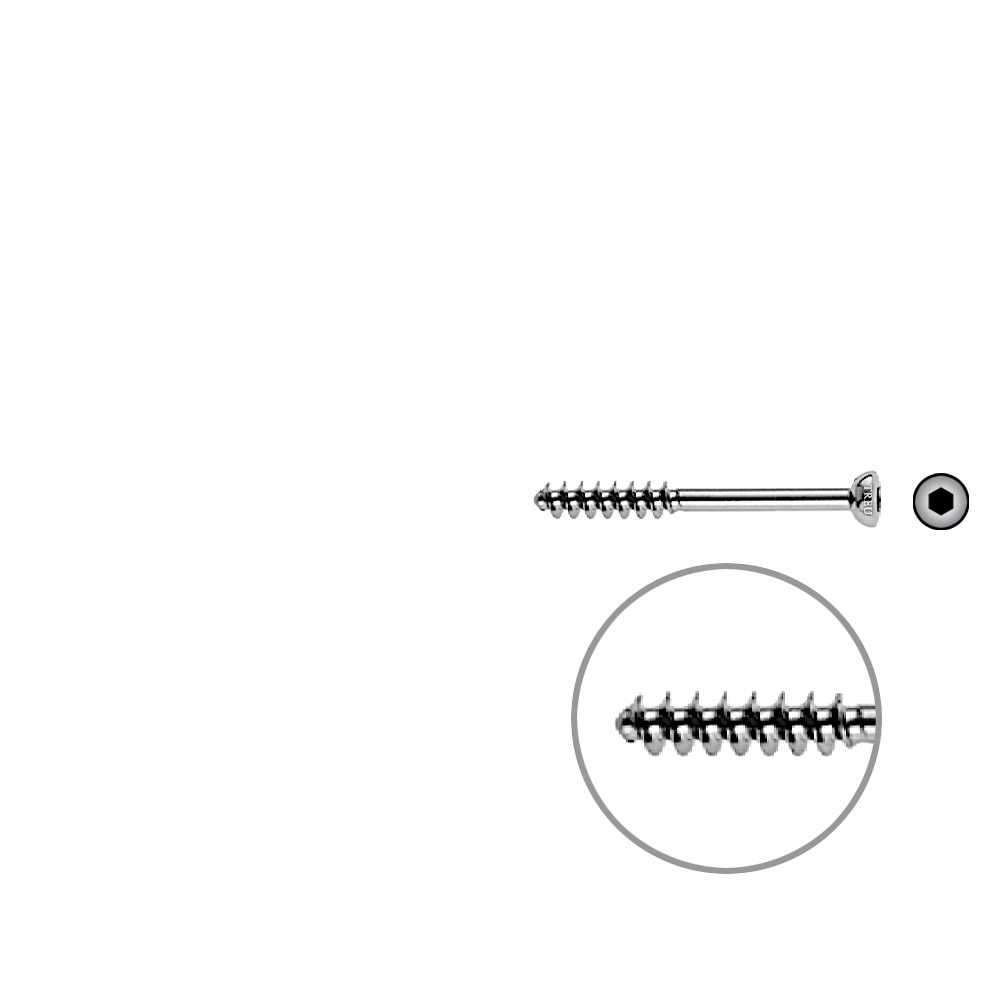 Cancellous Screw 4mm half thr. 36mm 