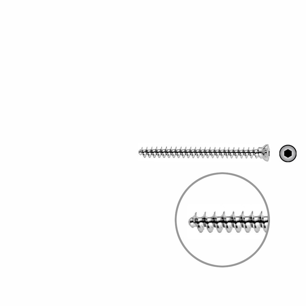 Cancellous Screw 4mm full thr. 44mm 