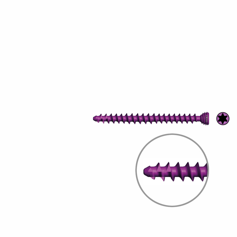 Cancellous Screws Ø 3,0mm, 34mm self-tapping angle- stable / TI 