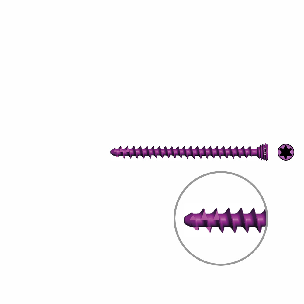 Cancellous Screws Ø 3,0mm, 36mm self-tapping angle- stable / TI 