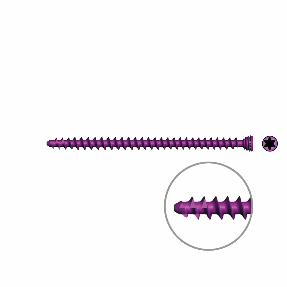 Cancellous Screws Ø 3,0mm, 50mm self-tapping angle- stable / TI 