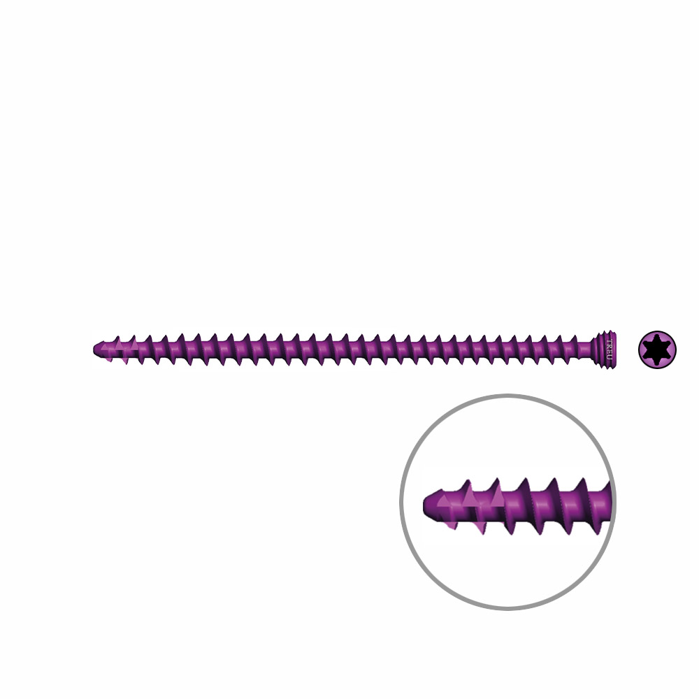 Cancellous Screws Ø 3,0mm, 52mm self-tapping angle- stable / TI 