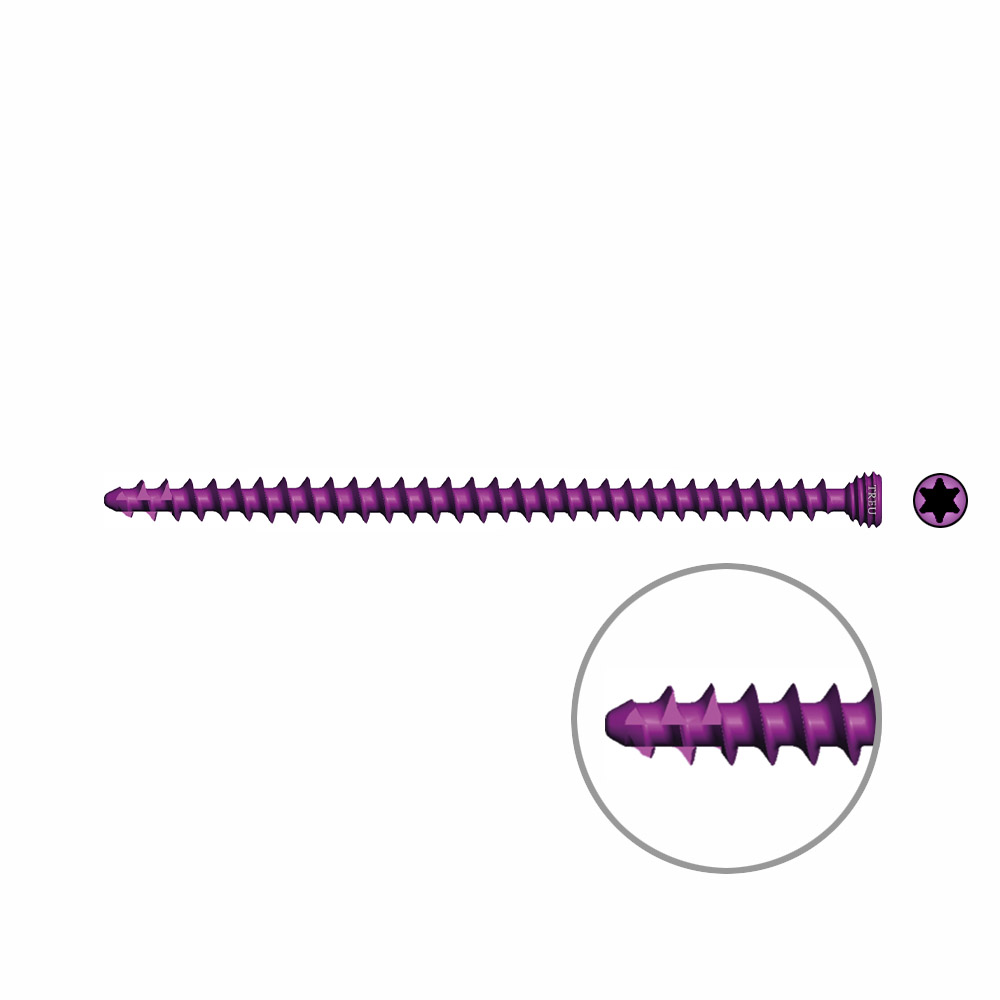 Cancellous Screws Ø 3,0mm, 54mm self-tapping angle- stable / TI 