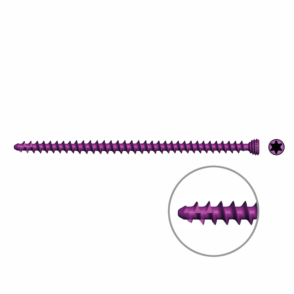 Cancellous Screws Ø 3,0mm, 58mm self-tapping angle- stable / TI 