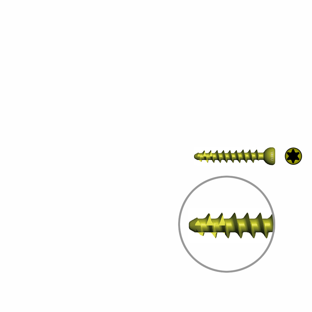 Spongiosaschraube Ø 3,0mm, 18mm TI selbstschneidend 