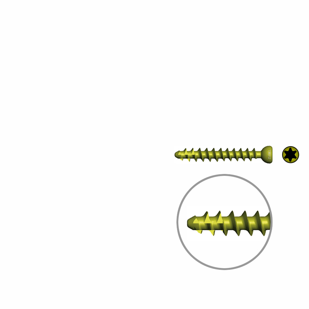 Spongiosaschraube Ø 3,0mm, 22mm TI selbstschneidend 