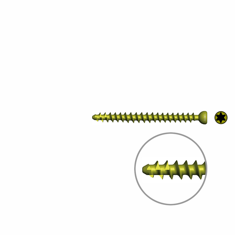 Spongiosaschraube Ø 3,0mm, 34mm TI selbstschneidend 