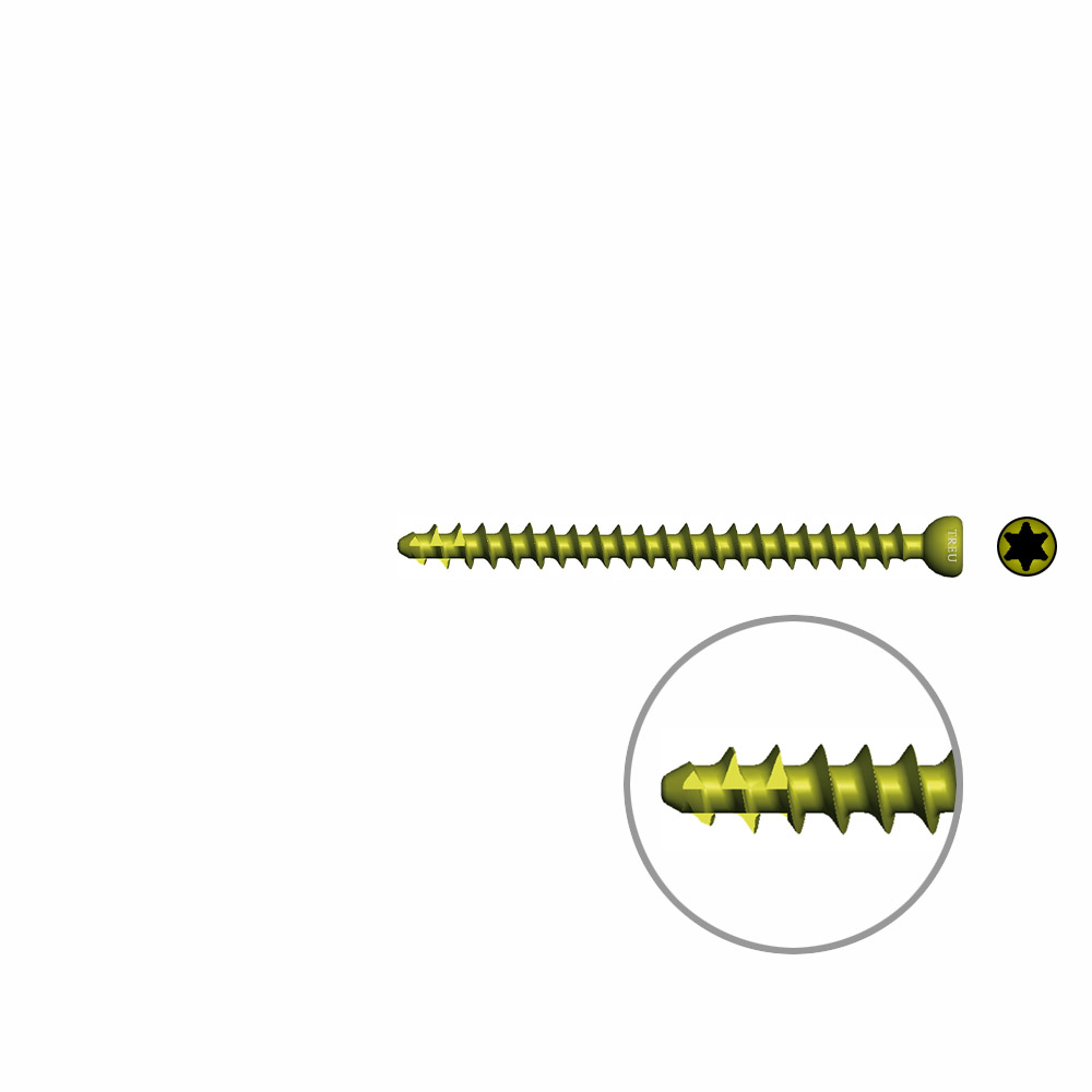 Spongiosaschraube Ø 3,0mm, 36mm TI selbstschneidend 