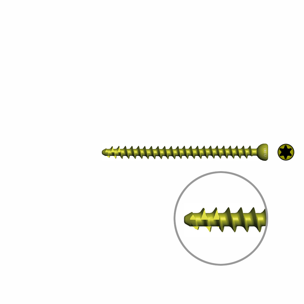 Spongiosaschraube Ø 3,0mm, 38mm TI selbstschneidend 