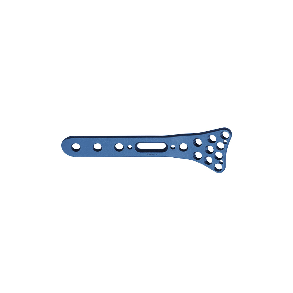 TRSsRadius Plate palmar small angle- stable 9 head-5 shaft left TI 