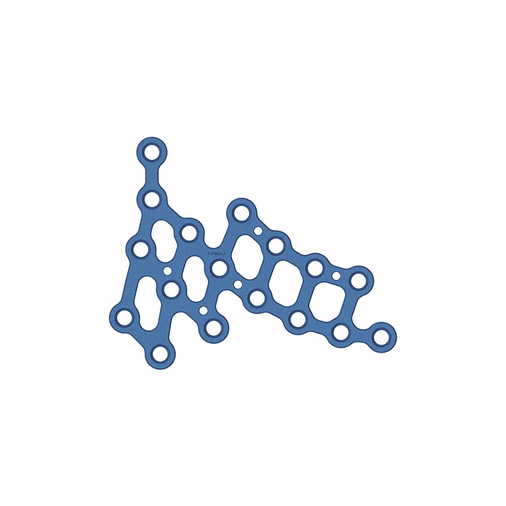 TCaSn- Calcaneus Mesh Plate angle-stable. 17 holes /right TI 