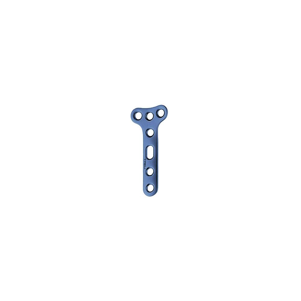 T-Plate angle stable Ø3,5mm, 3x4 holes titanium, right-angled 